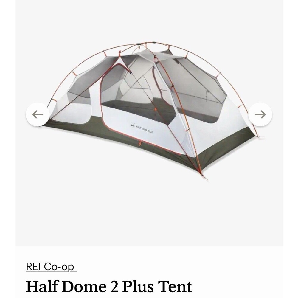 Vtg REI Half Dome Plus 2 Tent 2 Person Backpacking Camping Rainfly Poles Repair